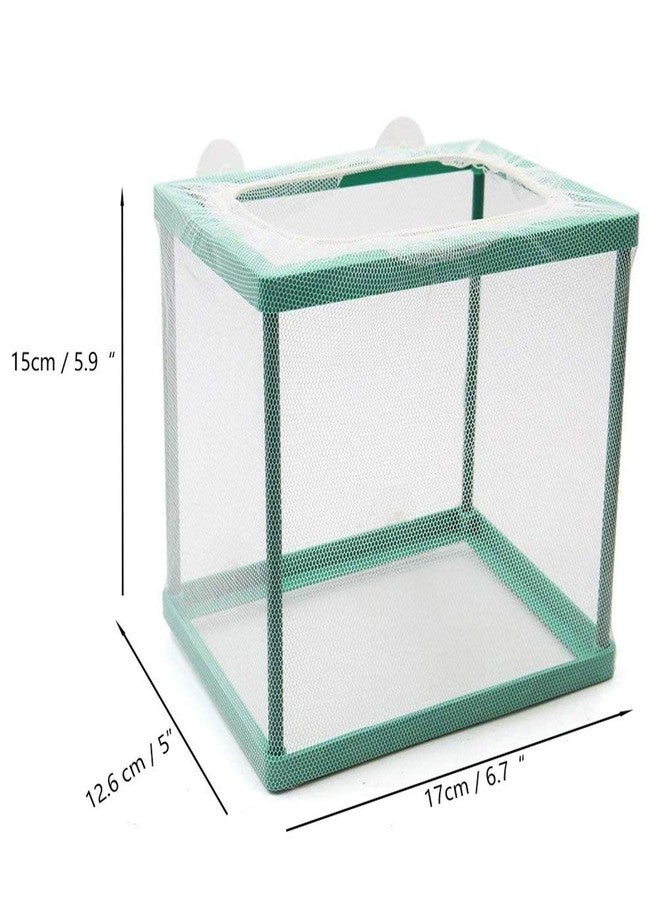 COMOK Fish Hatchery Breeder Box Aquarium Separation Net Nylon Incubator Mesh Fish Breeding Tanks Isolation Box Green Square - Image 2